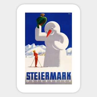 Vintage Travel Poster Austria Styria Steiermark Sticker